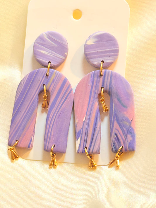 Lizza Purple Earrings