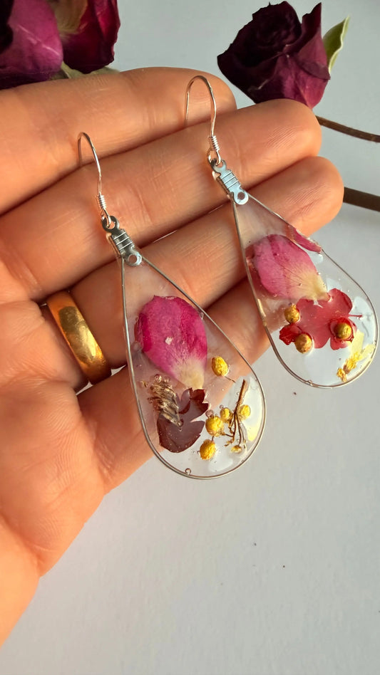 Rose Sterling silver post hypoallergenic MONICAZCOLLECTION LLC