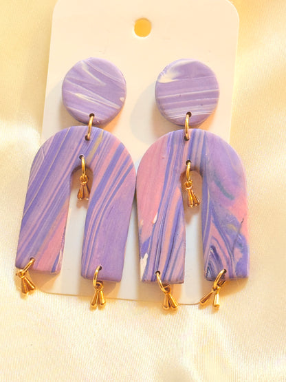 Lizza Purple Earrings