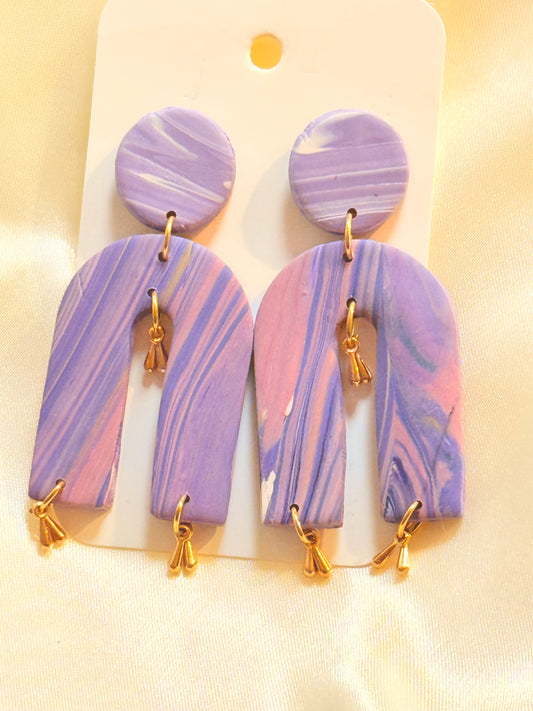Lizza Purple Earrings