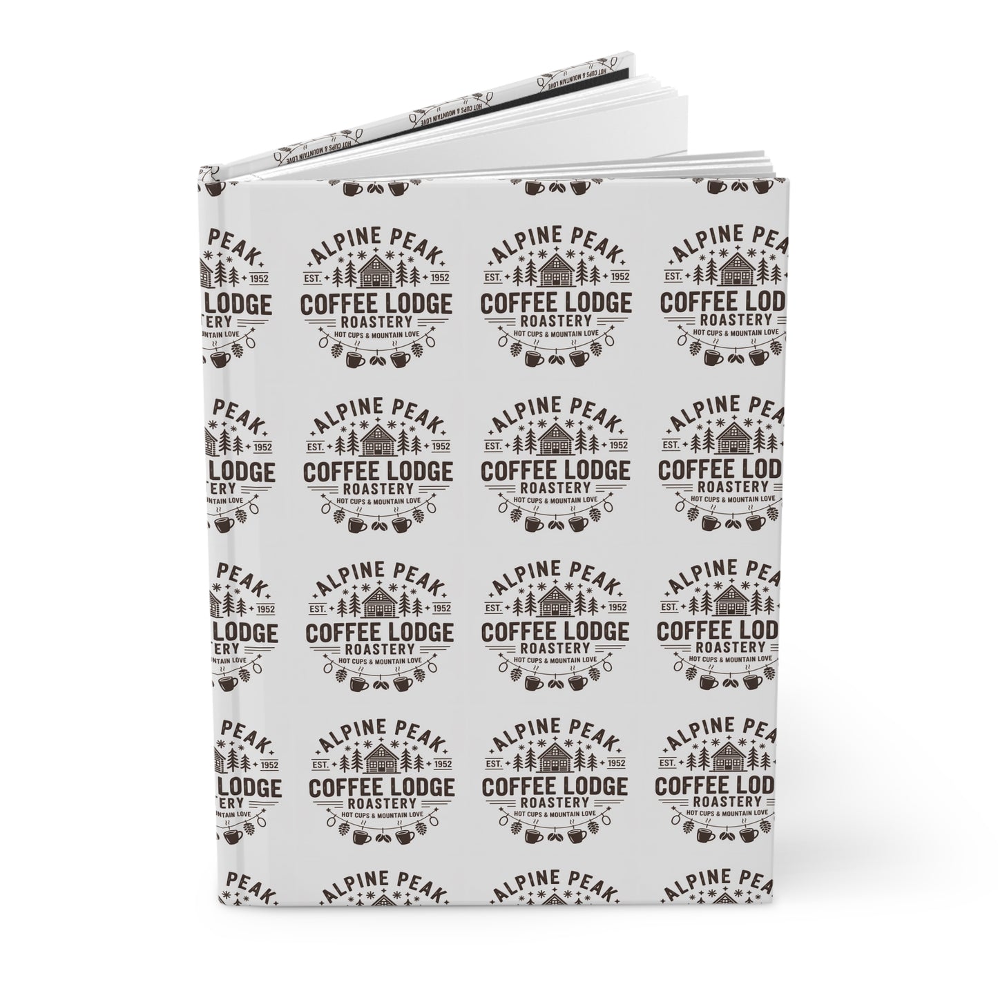 Alpine Peak Coffee Lodge Journal, Rustic Notebook for Coffee Lovers, Gift for Writers, Personalized Diary, Travel Journal