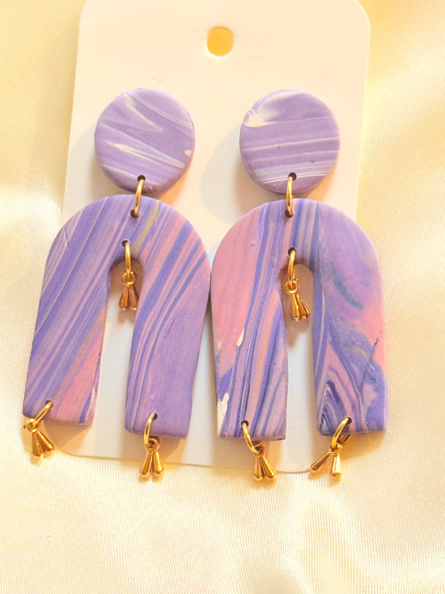 Lizza Purple Earrings