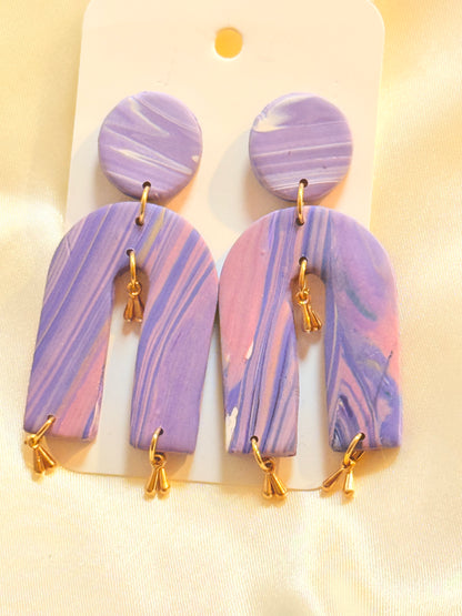 Lizza Purple Earrings