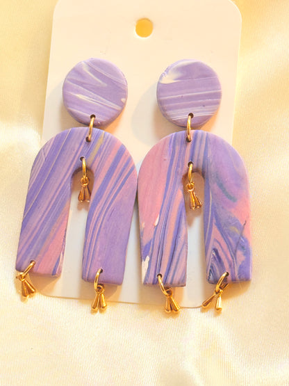 Lizza Purple Earrings